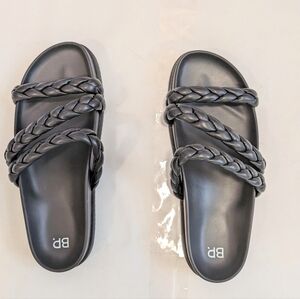 BP Black Braided Women's Sandals